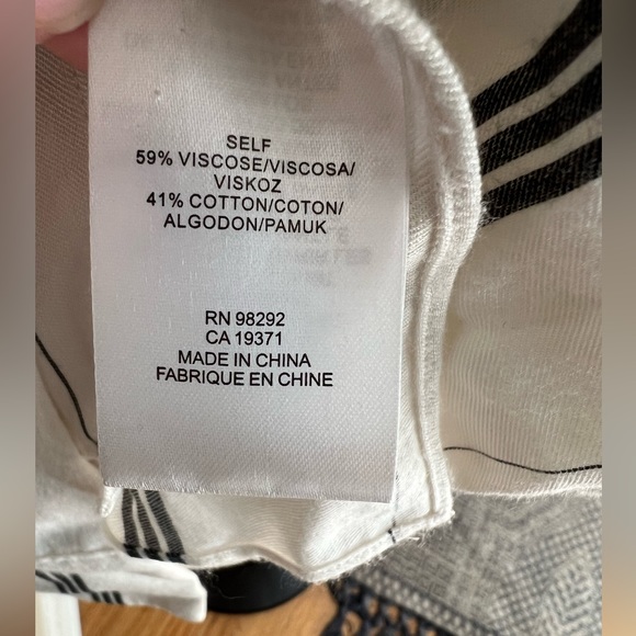 Tibi size small ivory and black stripe top - Picture 8 of 8